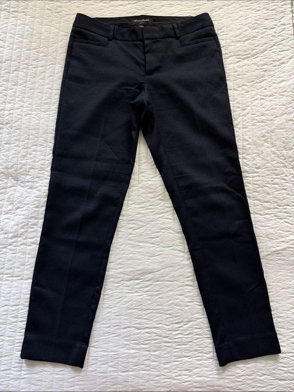 Banana Republic Navy and Dark Brown Slim Sloane Dress Pants